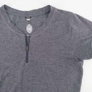 Club Ride Womens S Deer Abby Cycling Jersey Grey Quarter Zip Heathered MTB Shirt